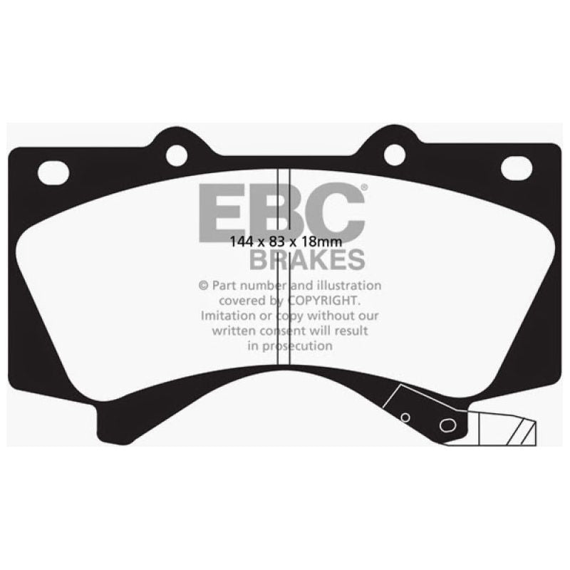 EBC DP41815R - EBCDP41815R - EBC 08+ Lexus LX570 5.7 Yellowstuff Front Brake Pads - Shipped in Europe - Tuningsupply.com