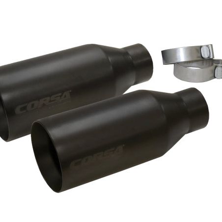 CORSA Performance 14051BPC - COR14051BPC - Corsa 2017-2020 Ford F-150 Raptor 3in Inlet / 5in Outlet Black Cerakote Tip Kit (For Corsa Exh Only) - Shipped in Europe - Tuningsupply.com