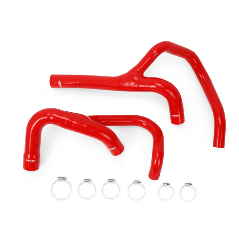 Mishimoto 13-14 Dodge Ram 6.7L Cummins Silicone Radiator Hose Kit Red-tuningsupply.com