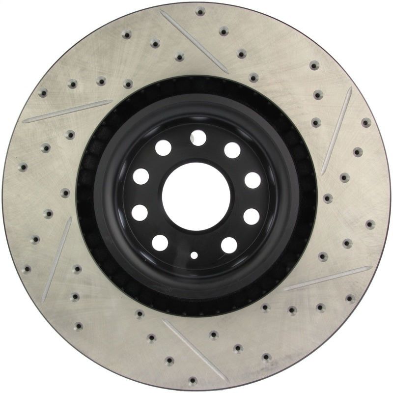 Stoptech 127.33112R - STO127.33112R - StopTech 09 VW Passat CC / 06-09 Passat Slotted & Drilled Right Front Rotor - Shipped in Europe - Tuningsupply.com