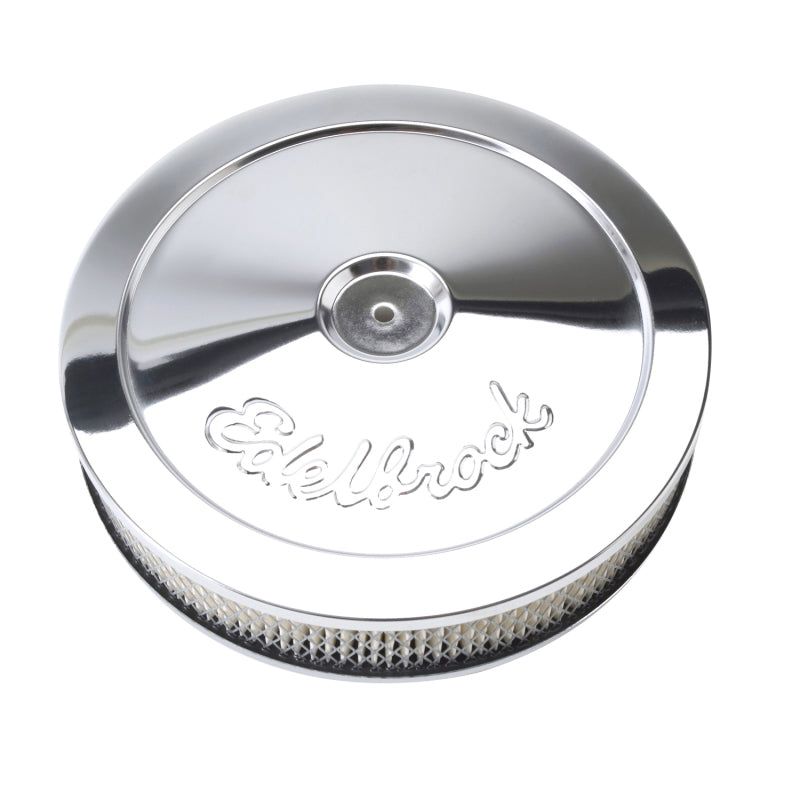 Edelbrock 1208 - EDE1208 - Edelbrock Air Cleaner Pro-Flo Series Round Steel Top Paper Element 10In Dia X 3 5In Chrome - Shipped in Europe - Tuningsupply.com
