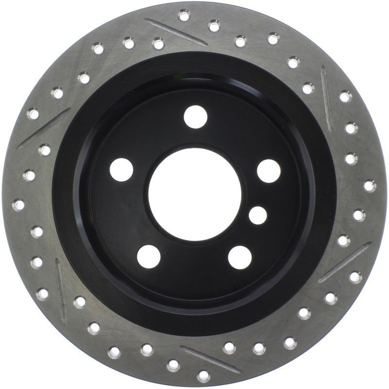Stoptech 127.34159R - STO127.34159R - StopTech 14-15 Mini Cooper Base Slotted & Drilled Rear Right Rotor - Shipped in Europe - Tuningsupply.com