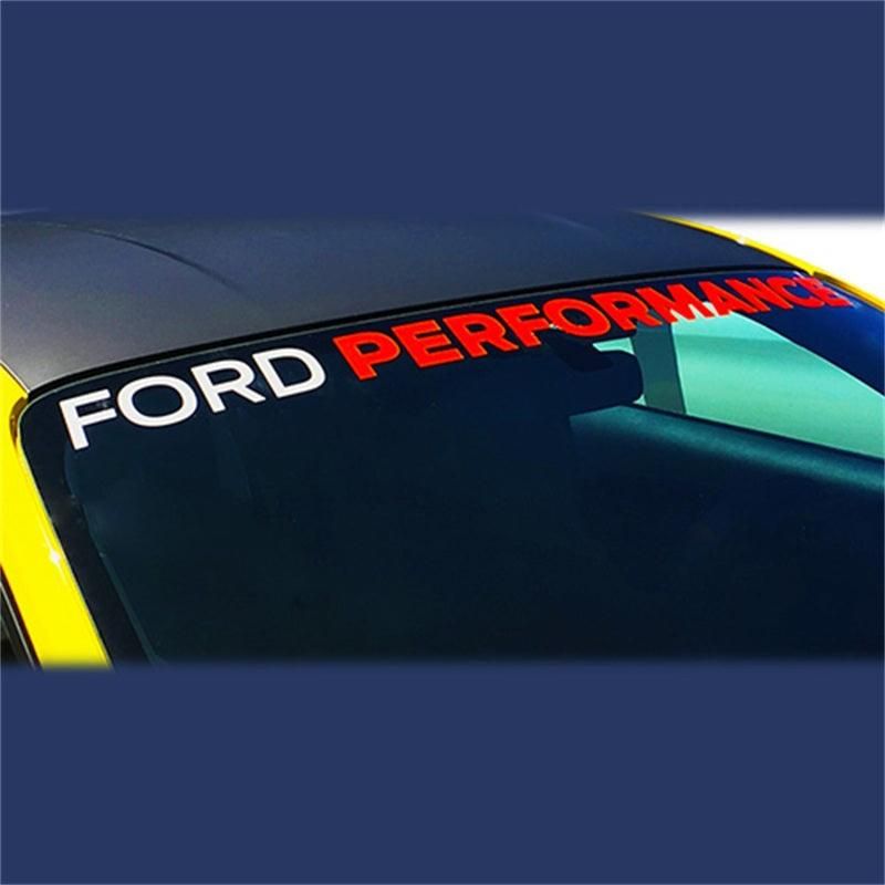Ford Racing M-1820-MR - FRPM-1820-MR - Ford Performance 2015-2017 Mustang Windshield Banner Ford Performance - White / Red - Shipped in Europe - Tuningsupply.com