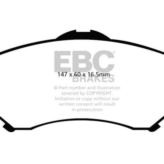 EBC DP41798R - EBCDP41798R - EBC 08-11 Chrysler Town & Country 3.3 Yellowstuff Front Brake Pads - Shipped in Europe - Tuningsupply.com