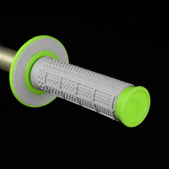 Renthal G193 - RENG193 - Renthal MX Dual Compound Grips Tapered 1/2 Waffle - Grey/ Green - Shipped in Europe - Tuningsupply.com