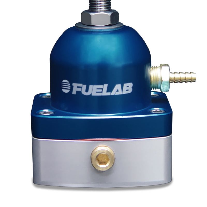 Fuelab 51502-3 - FLB51502-3 - Fuelab 515 EFI Adjustable FPR 25-90 PSI (2) -6AN In (1) -6AN Return - Blue - Shipped in Europe - Tuningsupply.com