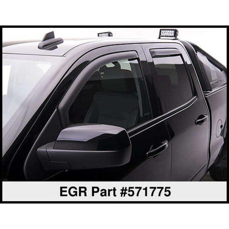 EGR 571775 - EGR571775 - EGR 14+ Chev Silverado/GMC Sierra Crw Cab In-Channel Window Visors - Set of 4 - Matte (571775) - Shipped in Europe - Tuningsupply.com
