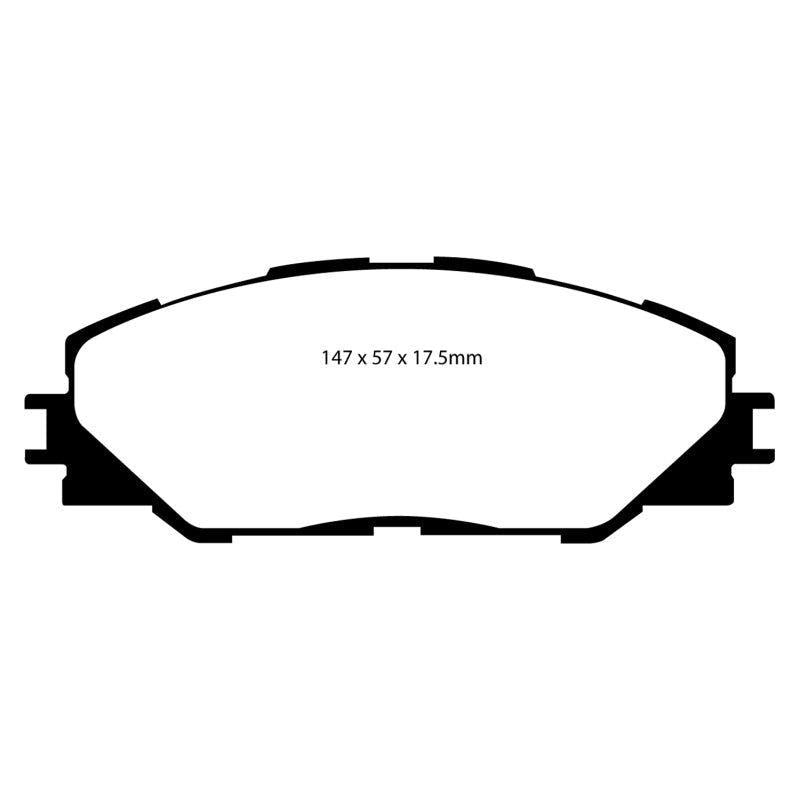 EBC DP41792R - EBCDP41792R - EBC 09-10 Pontiac Vibe 2.4 2WD Yellowstuff Front Brake Pads - Shipped in Europe - Tuningsupply.com