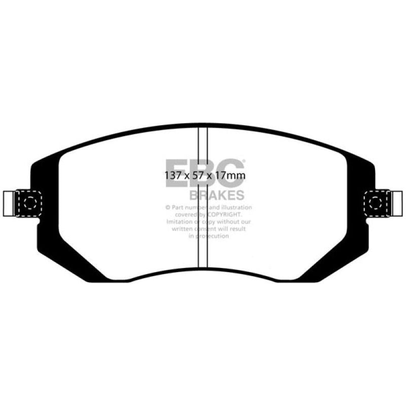 EBC DP21661 - EBCDP21661 - EBC 04-06 Saab 9-2X 2.0 Turbo Greenstuff Front Brake Pads - Shipped in Europe - Tuningsupply.com