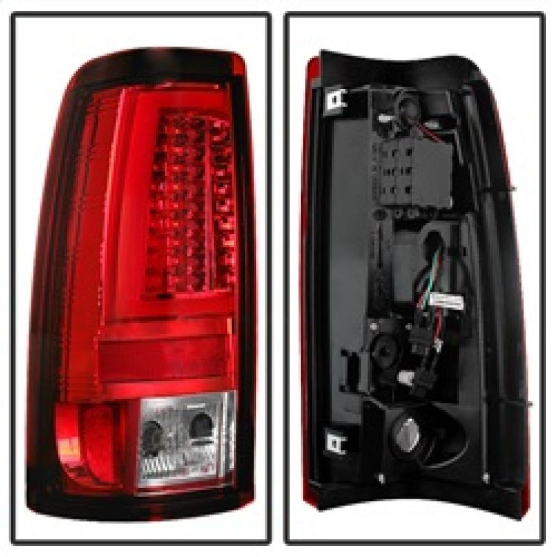 SPYDER 5081872 - SPY5081872 - Spyder Chevy Silverado 1500/2500 99-02 Version 2 LED Tail Lights - Red Clear ALT-YD-CS99V2-LED-RC - Shipped in Europe - Tuningsupply.com
