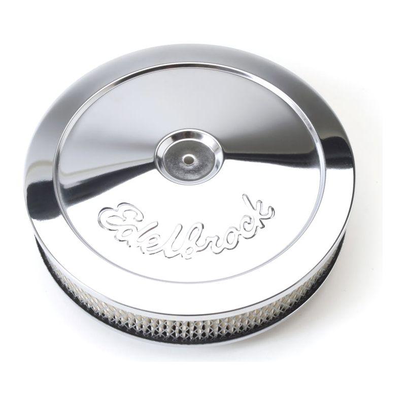 Edelbrock 1208 - EDE1208 - Edelbrock Air Cleaner Pro-Flo Series Round Steel Top Paper Element 10In Dia X 3 5In Chrome - Shipped in Europe - Tuningsupply.com