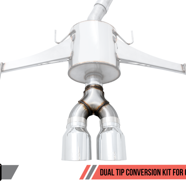 AWE Tuning 3810-31016 - AWE3810-31016 - AWE Tuning 17+ Honda Civic SI 1.5L / Type R 2.0L Turbo Triple-to-Dual Tip Conversion Kit - Shipped in Europe - Tuningsupply.com