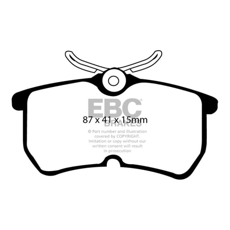 EBC DP21218 - EBCDP21218 - EBC 13+ Ford Fiesta 1.6 Turbo ST Greenstuff Rear Brake Pads - Shipped in Europe - Tuningsupply.com