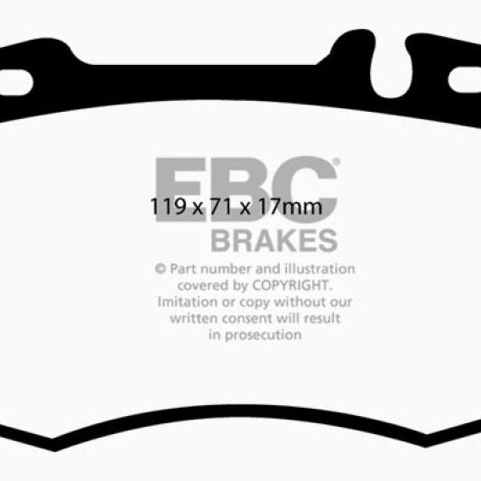 EBC DP31363C - EBCDP31363C - EBC 02-04 Mercedes-Benz C32 AMG (W203) 3.2 Supercharged Redstuff Front Brake Pads - Shipped in Europe - Tuningsupply.com
