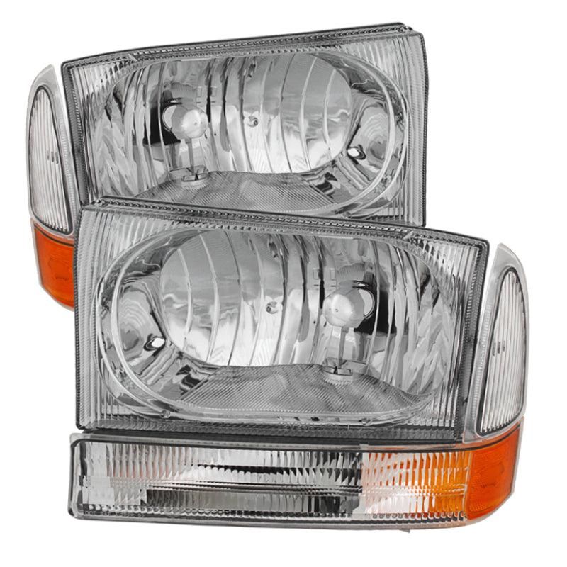 SPYDER 9025419 - SPY9025419 - xTune Ford F250/350/450 Superduty 99-04 Crystal Headlights w/ Bumper Lights HD-JH-FF25099-AM-C - Shipped in Europe - Tuningsupply.com