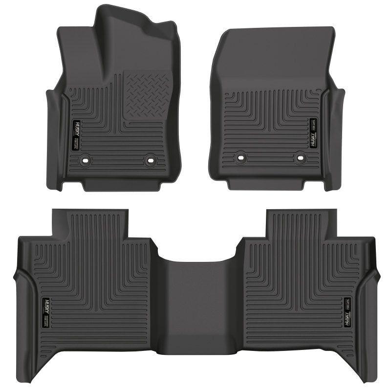 Husky Liners 99481 - HSL99481 - Husky Liners 2022 Toyota Tundra WeatherBeater CC CrewMax Front & 2nd Seat Floor Liner - Blk - Shipped in Europe - Tuningsupply.com
