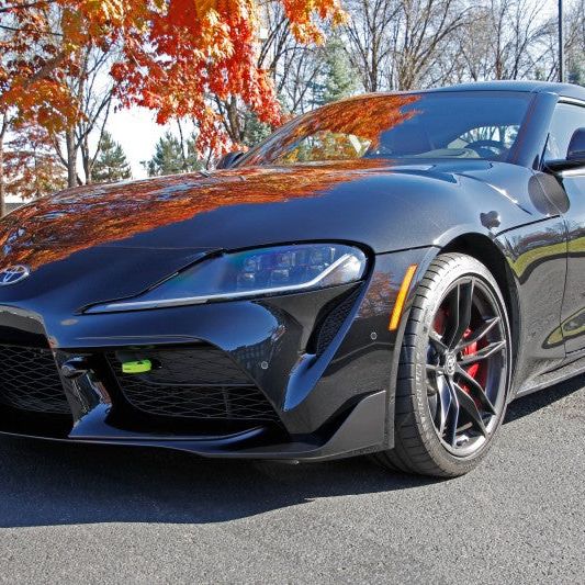 Perrin Performance PTP-BDY-230NY - PERPTP-BDY-230NY - PERRIN 20-25 Toyota Supra Tow Hook Kit (Front) - Neon Yellow - Shipped in Europe - Tuningsupply.com