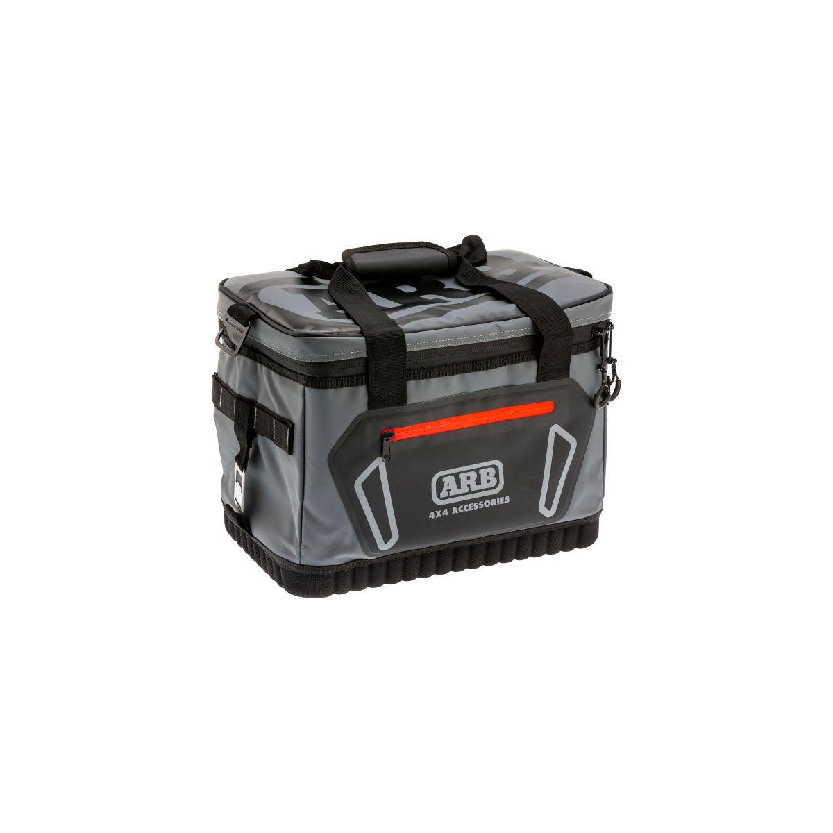 ARB 10100376 - ARB10100376 - ARB Cooler Bag Charcoal w/ Red Highlights 15in L x 11in W x 9in H Holds 22 Cans - Shipped in Europe - Tuningsupply.com