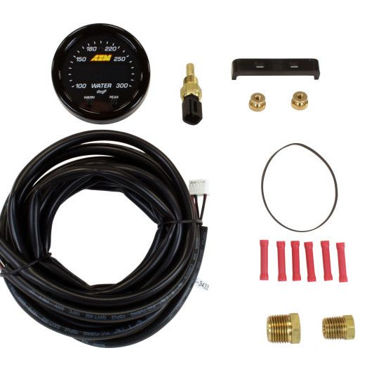 AEM 30-0302 - AEM30-0302 - AEM X-Series Temperature 100-300F Gauge Kit (ONLY Black Bezel and Water Temp. Faceplate) - Shipped in Europe - Tuningsupply.com
