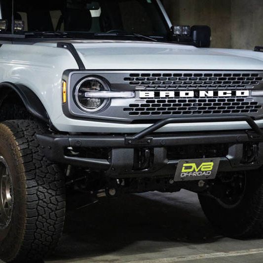 DV8 Offroad LPBR-01 - DVELPBR-01 - DV8 Offroad 21-22 Ford Bronco Factory Front Bumper Licence Relocation Bracket - Front - Shipped in Europe - Tuningsupply.com