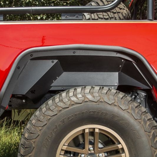 Rugged Ridge 11615.63 - RUG11615.63 - Rugged Ridge Inner Fender Liners Rear Aluminum Black 20-21 Jeep Gladiator JT - Shipped in Europe - Tuningsupply.com