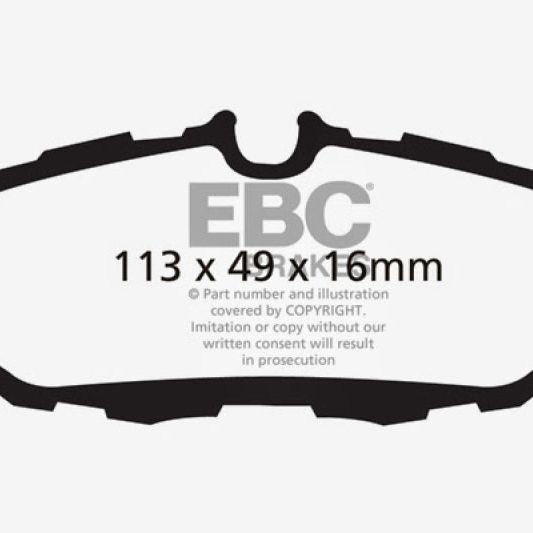 EBC DP41870R - EBCDP41870R - EBC 10-14 Ford Mustang 3.7 Yellowstuff Rear Brake Pads - Shipped in Europe - Tuningsupply.com