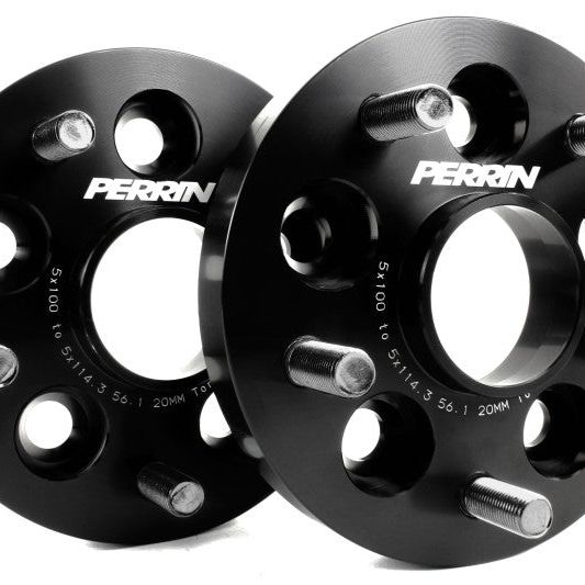 Perrin Performance PSP-WHL-220BK - PERPSP-WHL-220BK - PERRIN Subaru/Toyota/Scion 20mm Wheel Adapter (Bolt-On Type) 5x100 to 5x114.3 w/56mm Hub - Pair - Shipped in Europe - Tuningsupply.com