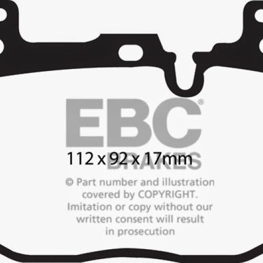 EBC DP42130R - EBCDP42130R - EBC 14+ BMW i8 1.5 Turbo/Electric Yellowstuff Front Brake Pads - Shipped in Europe - Tuningsupply.com