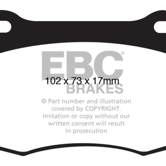 EBC DP41820R - EBCDP41820R - EBC 08+ Lexus IS-F 5.0 Yellowstuff Rear Brake Pads - Shipped in Europe - Tuningsupply.com