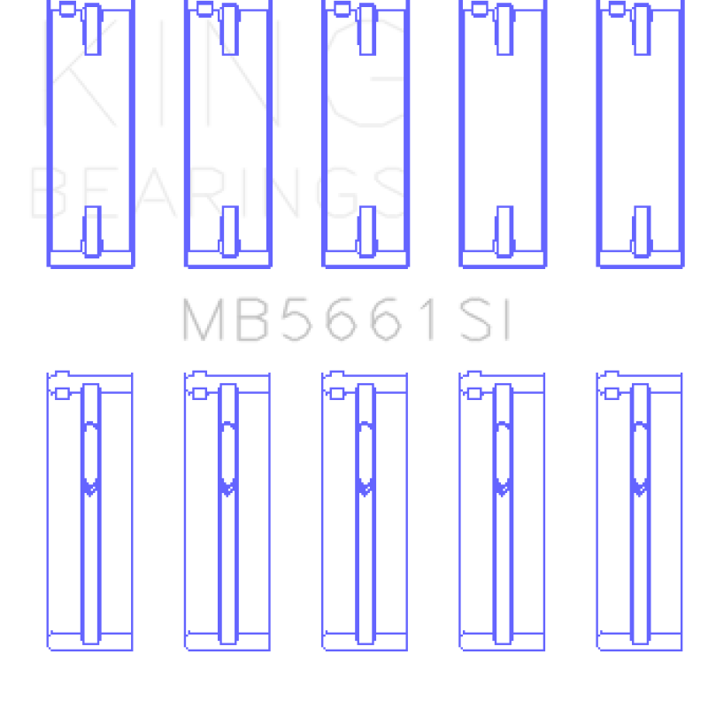 King Engine Bearings GMB5661SI - KINGMB5661SI - King Engine Bearings Volkswagen AMB/BYK/BBX Silicon Bi-Metal Aluminum Main Bearing Set - Size STD - Shipped in Europe - Tuningsupply.com