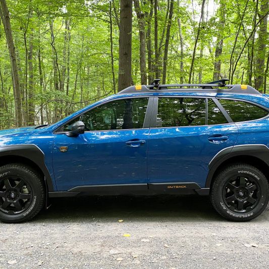 Rally Armor MF76-UR-BLK/BL - RALMF76-UR-BLK/BL - Rally Armor 22-25 Subaru Outback Wilderness Black Mud Flap Blue Logo - Shipped in Europe - Tuningsupply.com