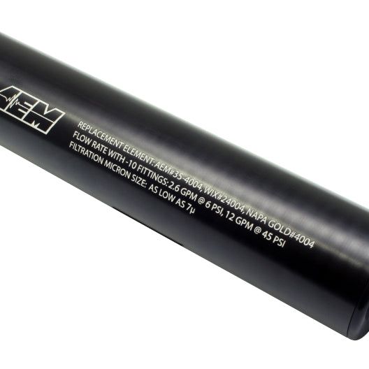 AEM 25-201BK - AEM25-201BK - AEM Universal High Flow -10 AN Inline Black Fuel Filter - Shipped in Europe - Tuningsupply.com