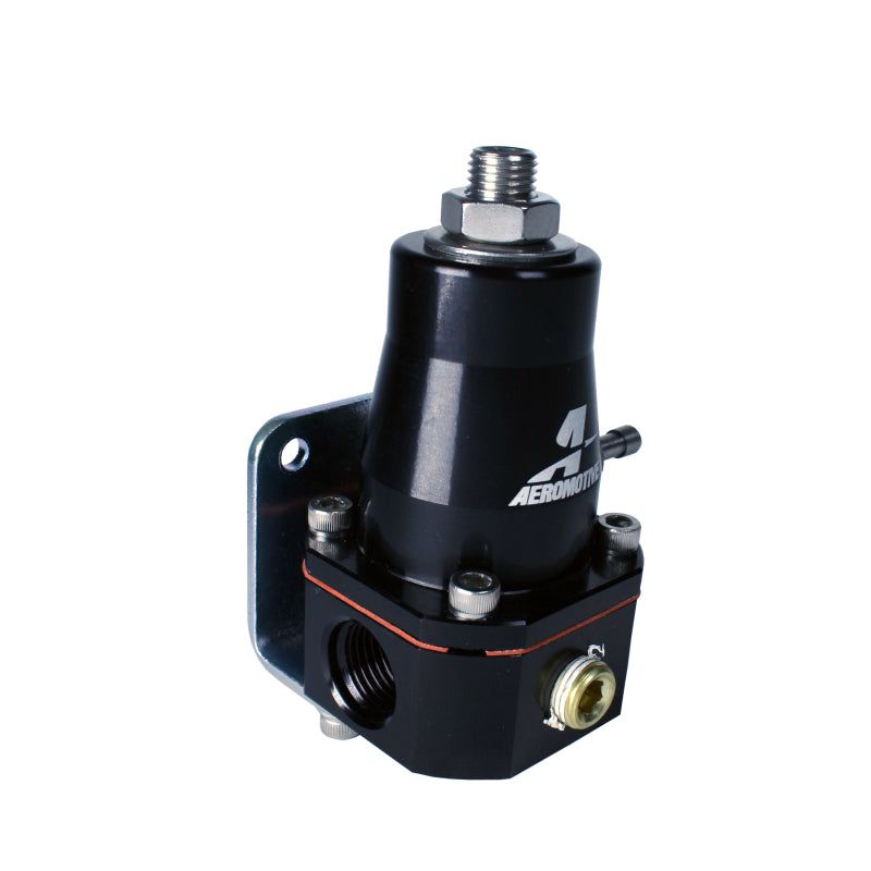 Aeromotive 13136 - AER13136 - Aeromotive Adjustable Regulator Billet EFI Bypass - (2) -6 Inlets/(1) -6 Return - Black - Shipped in Europe - Tuningsupply.com
