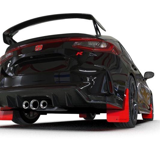 Rally Armor MF97-UR-RD-BLK - RALMF97-UR-RD-BLK - Rally Armor 23-25 Honda Civic Type R Red Mud Flap Black Logo - Shipped in Europe - Tuningsupply.com