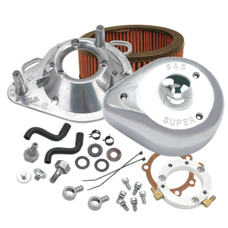 S&S Cycle 17-0450 - SSC17-0450 - S&S Cycle 93-06 BT w/ Stock CV Carburetors Teardrop Air Cleaner Kit - Shipped in Europe - Tuningsupply.com