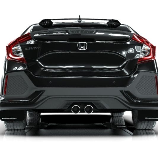 Rally Armor MF51-UR-BLK/WH - RALMF51-UR-BLK/WH - Rally Armor 17-21 Honda Civic Sport/Sport Touring Black UR Mud Flap w/White Logo - Shipped in Europe - Tuningsupply.com