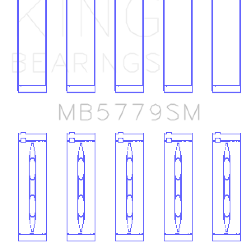 King Engine Bearings GMB5779SM - KINGMB5779SM - King Engine Bearings Audi CDAA/CDHA/CDHB/CDAB Main Bearing Set (Set of 5) - Size STD - Shipped in Europe - Tuningsupply.com