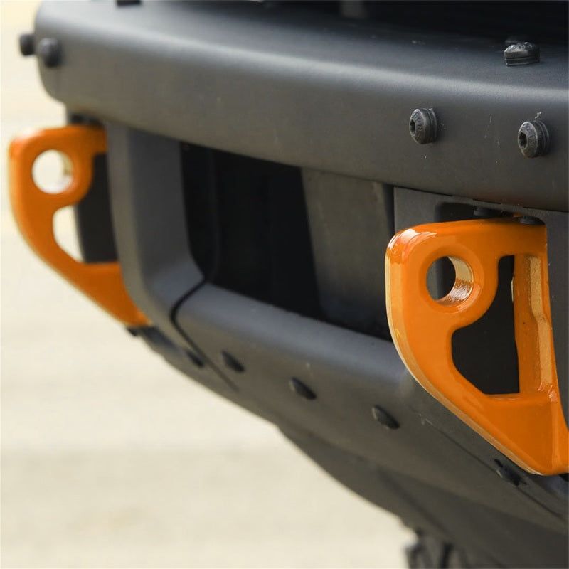 Ford Racing M-18954-BO - FRPM-18954-BO - Ford Racing 2021+ Bronco Front Bumper Tow Hooks - Orange (Pair) - Shipped in Europe - Tuningsupply.com