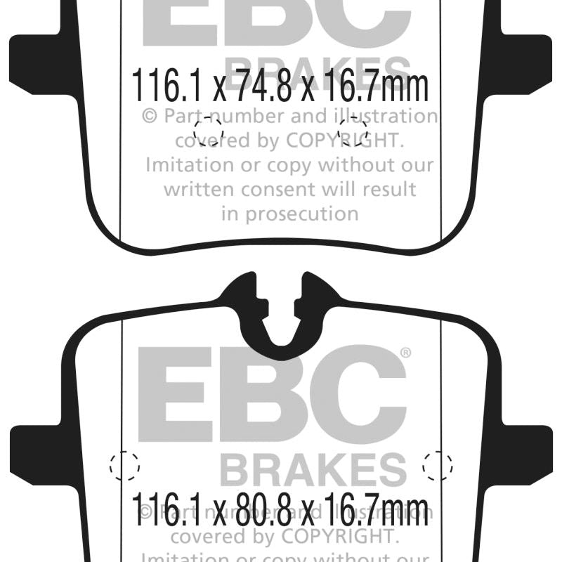 EBC DP32320C - EBCDP32320C - EBC 2018+ BMW M5 4.4TT (F90) Redstuff Rear Brake Pads - Shipped in Europe - Tuningsupply.com