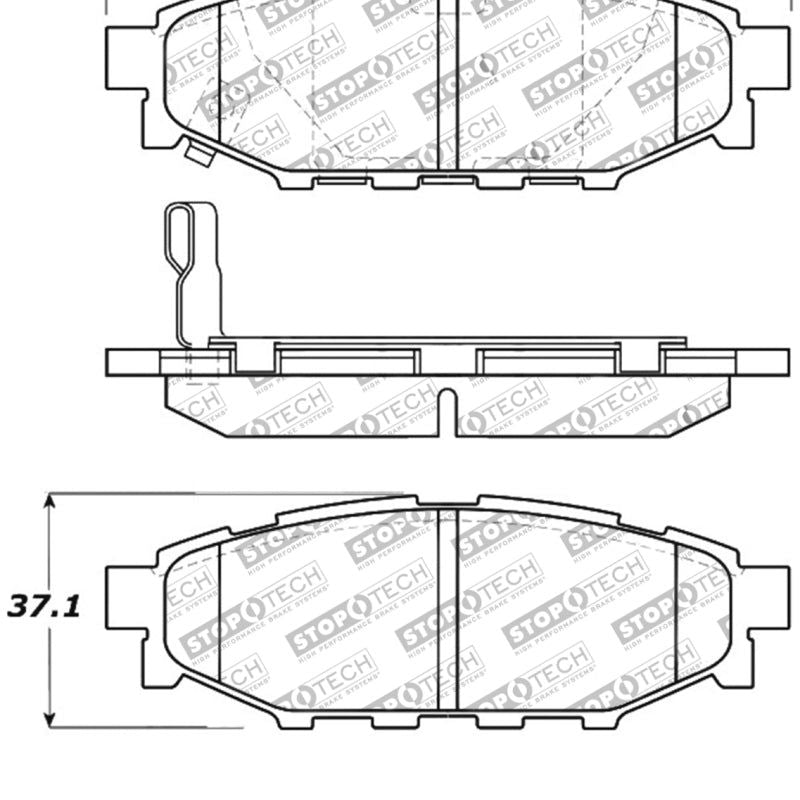 Stoptech 309.11140 - STO309.11140 - StopTech Performance 08-10 WRX Rear Brake Pads - Shipped in Europe - Tuningsupply.com