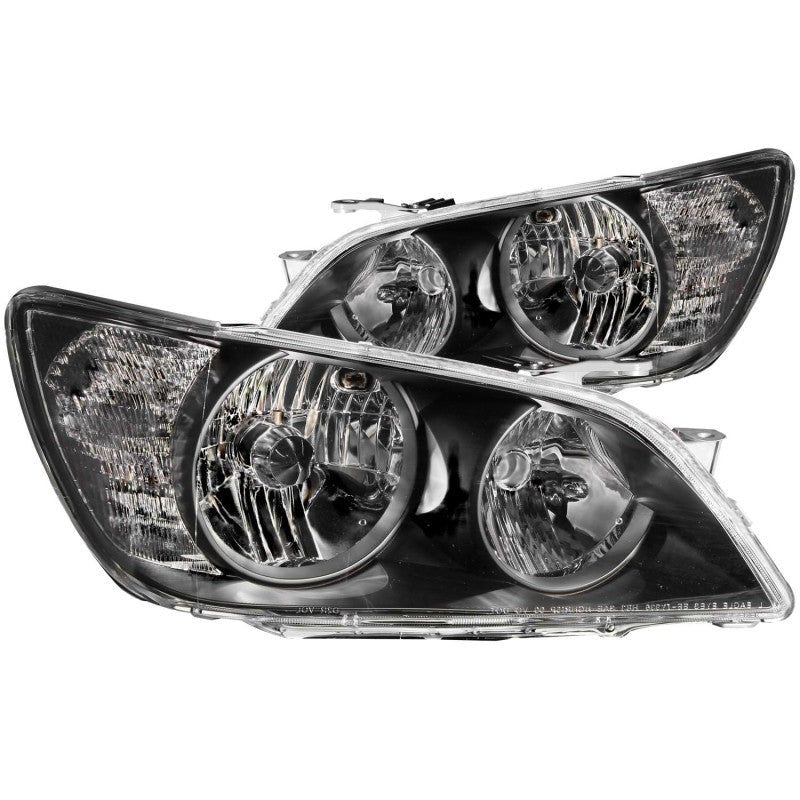 ANZO 121210 - ANZ121210 - ANZO 01-05 Lexus IS300 Crystal Headlights Black - Shipped in Europe - Tuningsupply.com