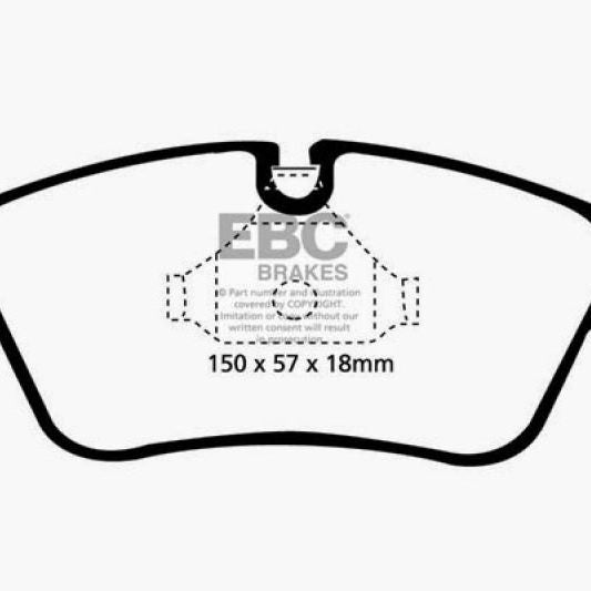 EBC DP41211R - EBCDP41211R - EBC 99-02 BMW Z3 2.5 Yellowstuff Front Brake Pads - Shipped in Europe - Tuningsupply.com