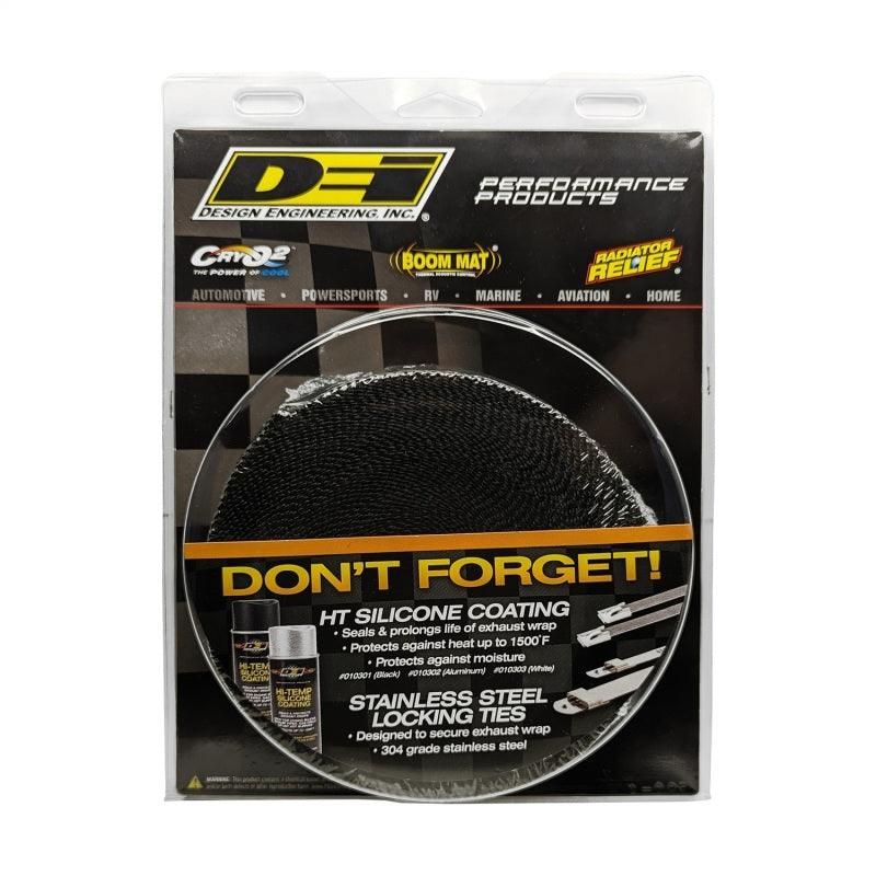 DEI 10003 - DEI10003 - DEI Exhaust Wrap 2in x 50ft - Titanium - Black - Shipped in Europe - Tuningsupply.com