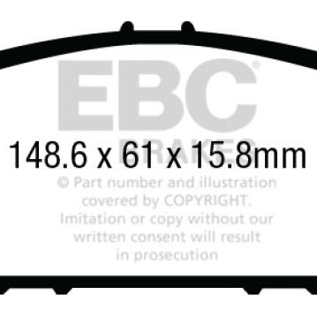 EBC DP43014R - EBCDP43014R - EBC 13+ Honda Accord Coupe 2.4 EX Yellowstuff Front Brake Pads - Shipped in Europe - Tuningsupply.com