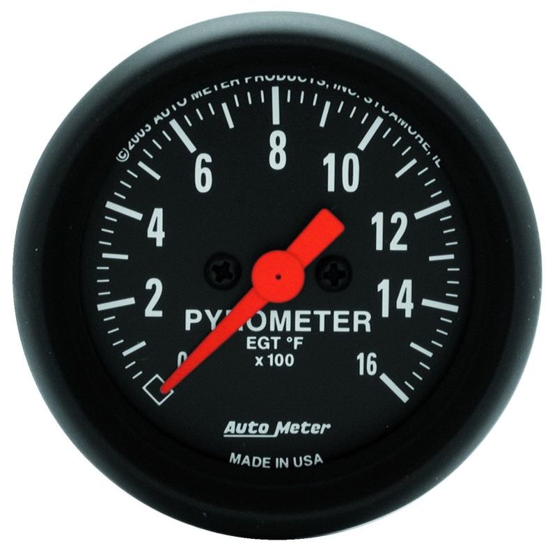 AutoMeter 2654 - ATM2654 - Autometer Z-Series 52mm 0-1600 Def F Full Sweep Electronic Pyrometer Gauge - Shipped in Europe - Tuningsupply.com