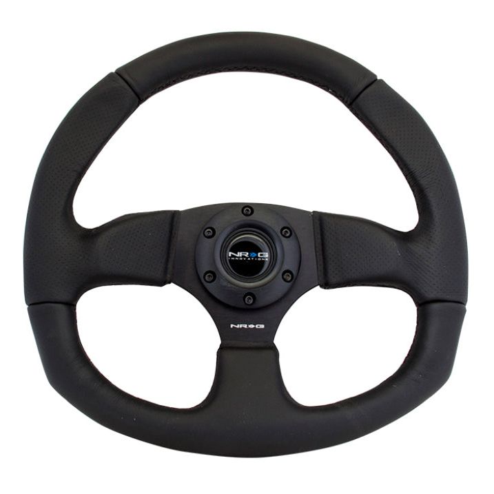 NRG RST-009R - NRGRST-009R - NRG Reinforced Steering Wheel (320mm Horizontal / 330mm Vertical) Leather w/Black Stitching - Shipped in Europe - Tuningsupply.com
