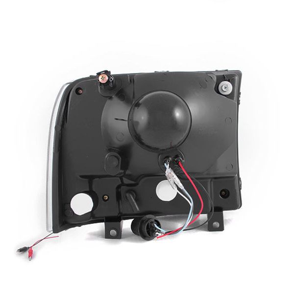 ANZO 111106 - ANZ111106 - ANZO 2000-2004 Ford Excursion Crystal Headlights Black w/ LED 1pc - Shipped in Europe - Tuningsupply.com