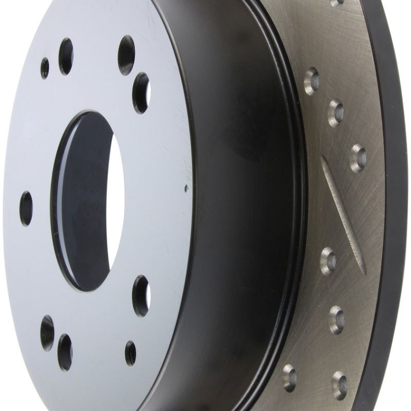 Stoptech 127.40042R - STO127.40042R - StopTech 02-06 Acura RSX Incl. Type S / 97-01 Integra Type R Slotted & Drilled Right Rear Rotor - Shipped in Europe - Tuningsupply.com