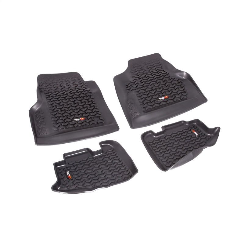 Rugged Ridge 12987.10 - RUG12987.10 - Rugged Ridge Floor Liner Front/Rear Black 1997-2006 Jeep Wrangler TJ - Shipped in Europe - Tuningsupply.com