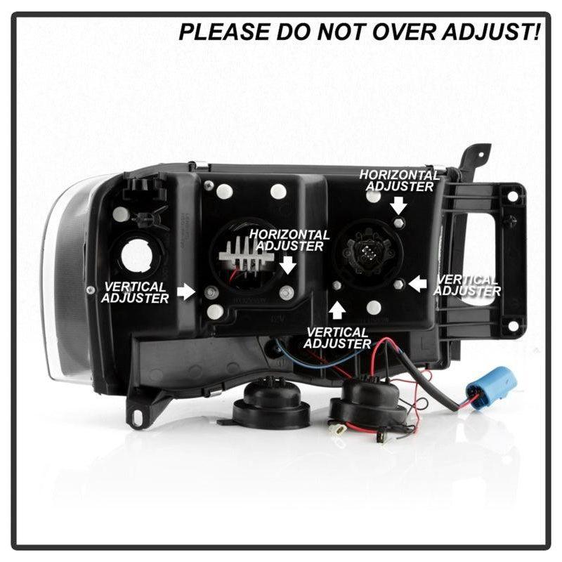 SPYDER 5088079 - SPY5088079 - Spyder Dodge Ram 1500 02-05/Ram 2500/3500 03-05 High-Power LED Headlights - Black PRO-YD-DR02V2PL-BK - Shipped in Europe - Tuningsupply.com